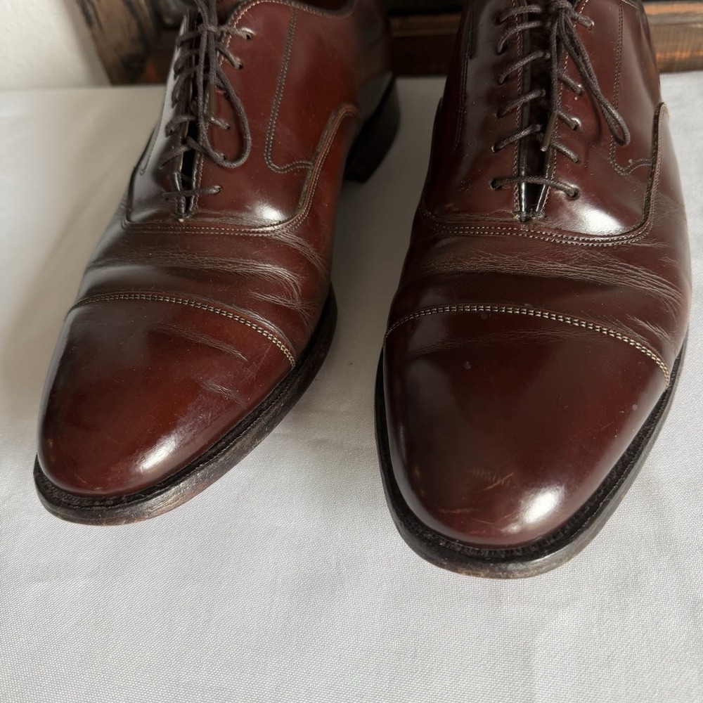 JOHNSTON & MURPHY Optima Cap Toe Oxford Shoes Made in USA Mens 10.5 D/B 43664 - Picture 3 of 11